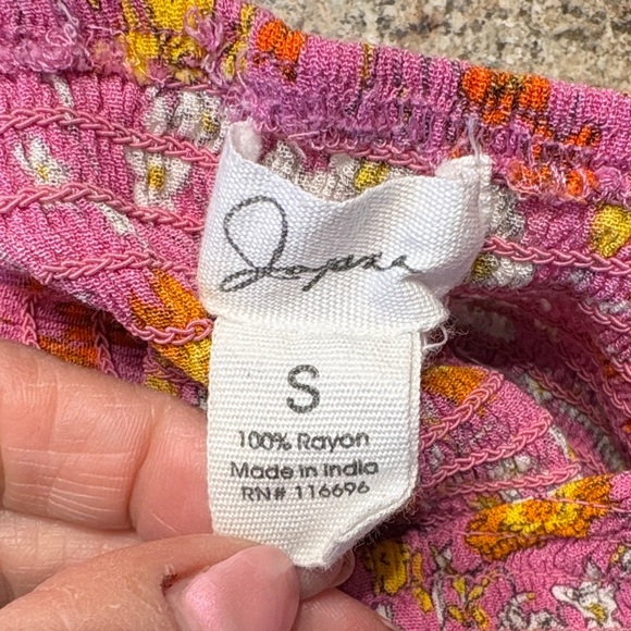 Japna Charming Pink Floral Smocked Sundress Size S - Picture 9 of 10